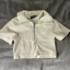 Pretty Little Thing Collared Zip Crop